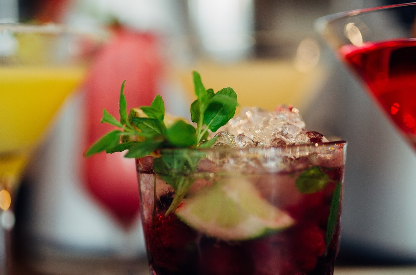 Cocktails on a bar counter — representative of the cuisine, not a photo of any restaurant on this list