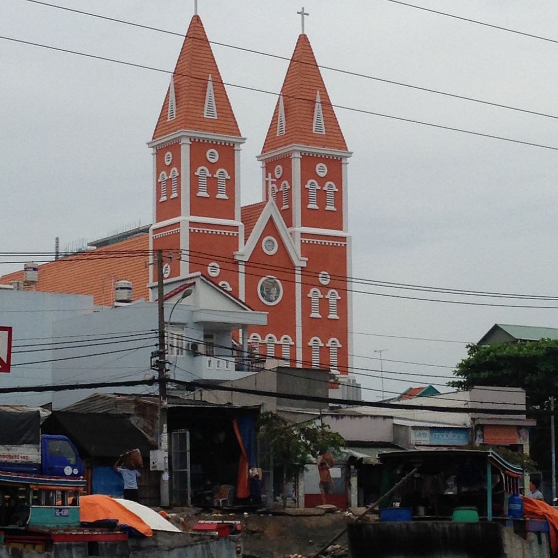 Tan Dinh Church, the pink church on Hai Ba Trung